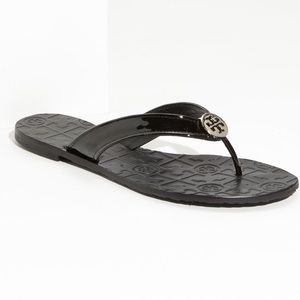 Tory Burch Patent Black “Thora” Flip Flop